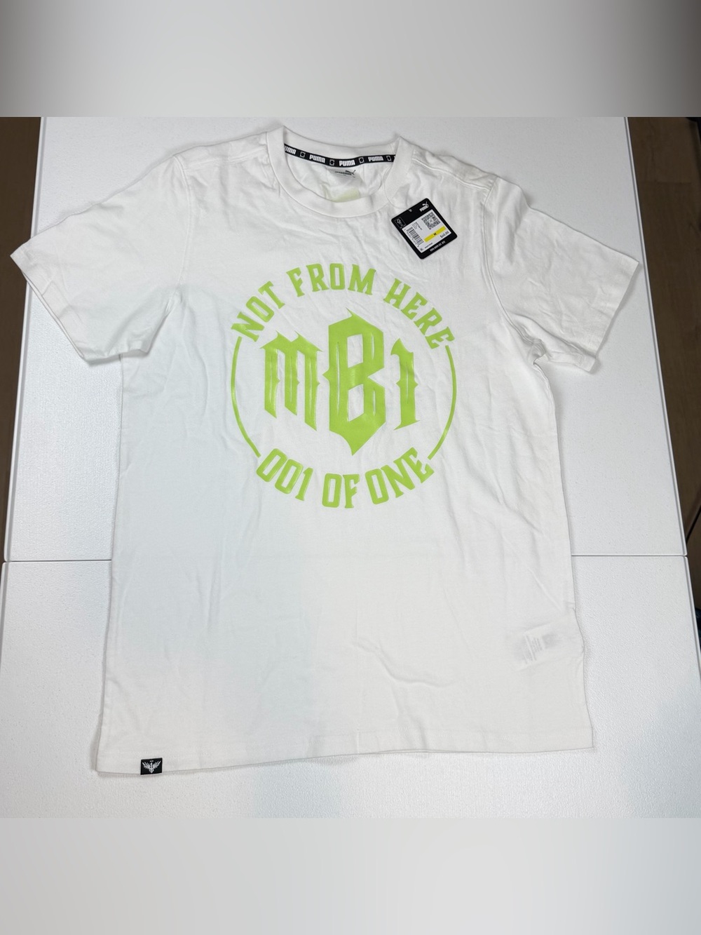 New Puma LaMelo Ball “Not From Here” Graphic White T-shirt Men’s Size Medium